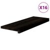 vidaXL Marches d'escalier 16 pcs brun-noir 70x25x2 cm ch&ecirc;ne massif