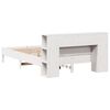 vidaXL Lit bibliothèque sans matelas blanc 160x200 cm bois pin massif