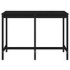vidaXL Table de jardin noir 159,5x82,5x110 cm bois massif de pin