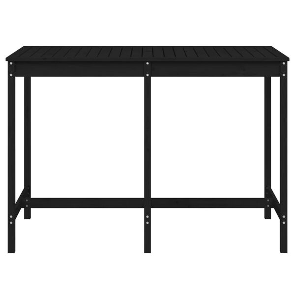 vidaXL Table de jardin noir 159,5x82,5x110 cm bois massif de pin