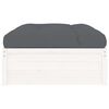 vidaXL Repose-pied de jardin 120x80 cm blanc bois de pin massif