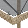 vidaXL Ensemble de bistro 3 pcs avec coussins beige résine tressée