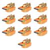vidaXL Sangle d&rsquo;arrimage &agrave; cliquet 10 pcs 2 tonnes 8 m x 50 mm Orange
