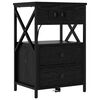 vidaXL Cabinet de chevet avec tiroir 2 pcs Ch&ecirc;ne noir 40 x 31 x 60 cm