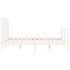 vidaXL Cadre de lit sans matelas blanc bois massif