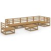 vidaXL Salon de jardin 8 pcs marron miel bois de pin massif