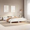 vidaXL Cadre de lit sans matelas blanc 200x200 cm bois massif de pin