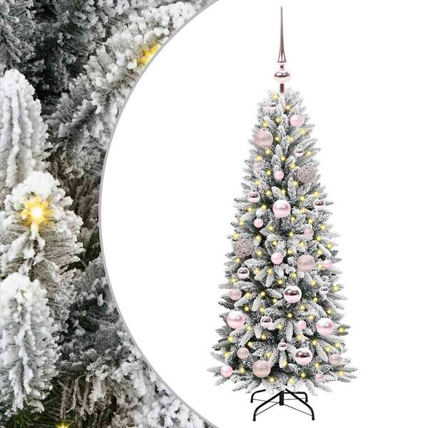 vidaXL Sapin de No&euml;l artificiel avec 150 LED Blanc 53 x 53 x 120 cm