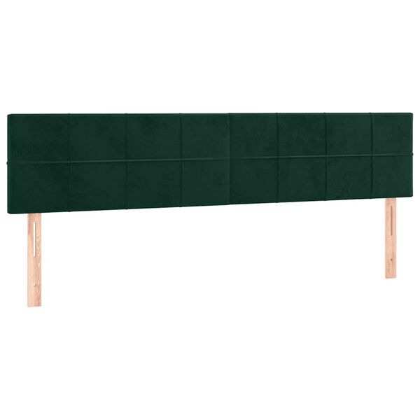 vidaXL Têtes de lit 2 pcs Vert foncé 90x5x78/88 cm Velours