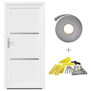 vidaXL Porte Frontale Blanc 88 x 200 cm PVC