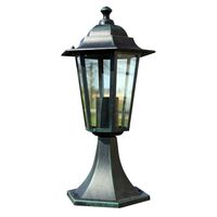 vidaXL Lampe de jardin Vert foncé/Noir Aluminium