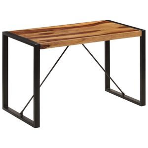 vidaXL Table de salle &agrave; manger 120x60x76 cm Bois de Sesham solide
