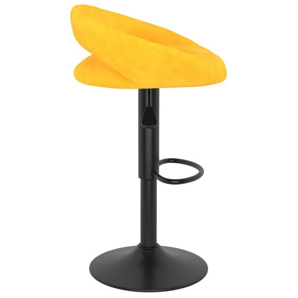 vidaXL Tabourets de bar lot de 2 jaune moutarde velours