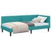 vidaXL Cadre de lit d'angle Turquoise 80 x 200 cm Velours