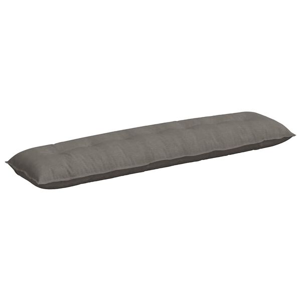 vidaXL Coussin de Dos Gris clair 200 x 50 cm Tissu en velours c&ocirc;tel&eacute;
