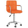 vidaXL Chaises &agrave; manger pivotantes lot de 2 orange similicuir