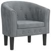 vidaXL Chaise cabriolet gris fonc&eacute; velours