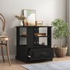 vidaXL Table d'appoint noir 50x50x60 cm bois d'ing&eacute;nierie