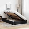 vidaXL Lit de Rangement avec matelas Noir 120 x 190 cm Faux cuir