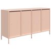 vidaXL Buffet rose 135x39x73,5 cm acier laminé à froid