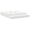 vidaXL Cadre de lit avec rangement Blanc 180 cm Bois d'ing&eacute;nierie