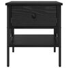 vidaXL Table de chevet avec tiroir 2 pcs Ch&ecirc;ne noir 40 x 42 x 45 cm