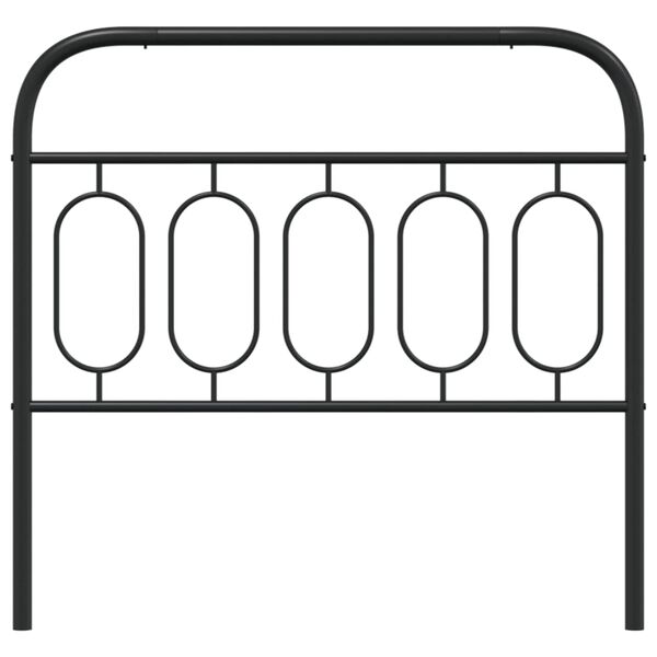 vidaXL T&ecirc;te de lit m&eacute;tal noir 100 cm