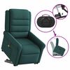 vidaXL Fauteuil inclinable de massage &eacute;lectrique Vert fonc&eacute; Tissu