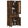 vidaXL Buffet haut Ch&ecirc;ne fum&eacute; 69,5x34x180 cm Bois d'ing&eacute;nierie