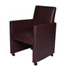 vidaXL Chaises &agrave; manger lot de 2 marron similicuir