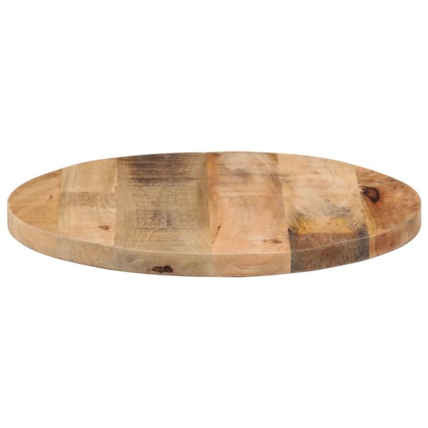 vidaXL Dessus de table &Oslash; 50x2,5 cm rond bois massif de manguier brut