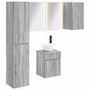 vidaXL Ensemble d'armoire de salle de bain 5 pcs Sonoma gris