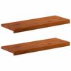 vidaXL Nez de marche 2 pi&egrave;ces 70 x 25 x 2 cm Marron