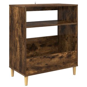 vidaXL Support pour platine Ch&ecirc;ne fum&eacute; 71 x 39,5 x 83 cm