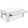vidaXL Table basse bois d'ing&eacute;nierie 110x65x48 cm Blanc