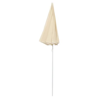 vidaXL Parasol de jardin avec mât en acier sable 180 cm