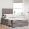 vidaXL Lit avec rangement et matelas Taupe 120 x 200 cm Polyester