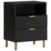 vidaXL Table de chevet noir 50x33x62 cm bois d'ing&eacute;nierie