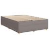 vidaXL Sommier &agrave; lattes de lit avec matelas Taupe 140x190 cm Tissu