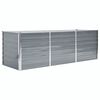 vidaXL Lit sur&eacute;lev&eacute; de jardin Acier galvanis&eacute; 240x80x77 cm Gris