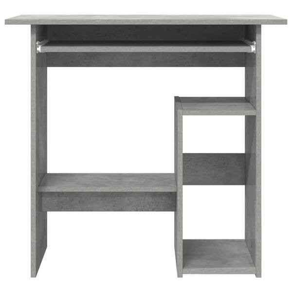 vidaXL Bureau Gris béton 80x45x74 cm Bois d’ingénierie