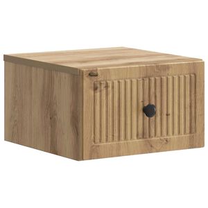 vidaXL Cabinet de chevet mural Ch&ecirc;ne artisanal 33 x 34,5 x 20 cm