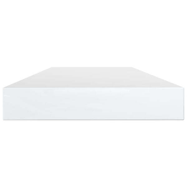 vidaXL Panneaux biblioth&egrave;que 4pcs Blanc brillant 80x10x1,5cm Agglom&eacute;r&eacute;