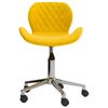 vidaXL Chaise pivotante de salle &agrave; manger Jaune moutarde Velours