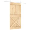 vidaXL Porte coulissante 100 x 210 cm Bois de pin massif (non trait&eacute;)