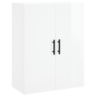 vidaXL Armoire murale blanc brillant 69,5x34x90 cm