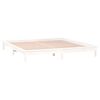 vidaXL Cadre de lit &agrave; LED sans matelas blanc 120x200 cm bois massif
