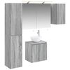 vidaXL Ensemble d'armoire de salle de bain 5 pc Sonoma gris