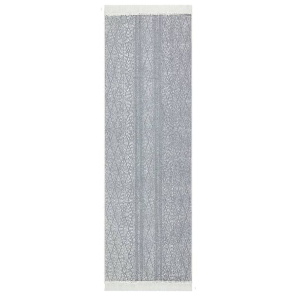 vidaXL Tapis Gris clair 80x300 cm Coton