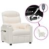 vidaXL Fauteuil de massage électrique Crème Similicuir